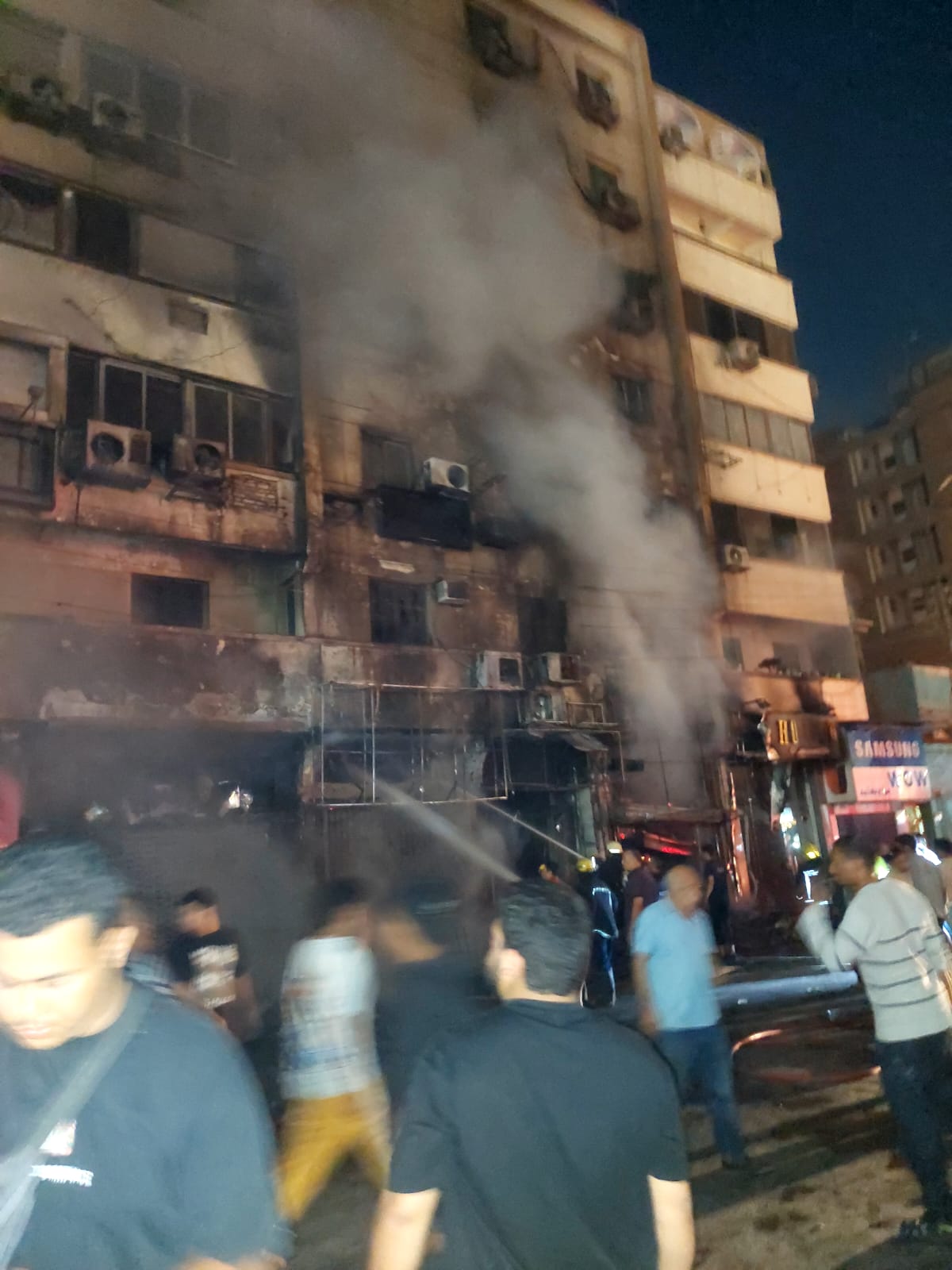 حريق ميدان سفير مصر الجديدة